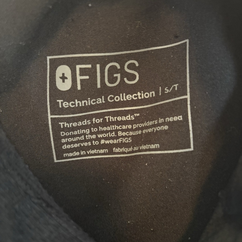 FIGS Women's Black Zamora Maternity Jogger Scrub Pants Small/Tall Full Panel - Picture 4 of 10